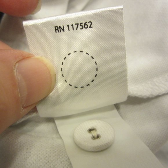 POLO SHIRT SOFT GILDED AGE NY POLO SHIRT, WHITE W/BUE STRIPES, MEDIUM, W/TAGS - Picture 10 of 10